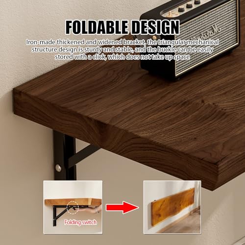 Table pliante murale facile à assembler avec plateau épais de 3cm