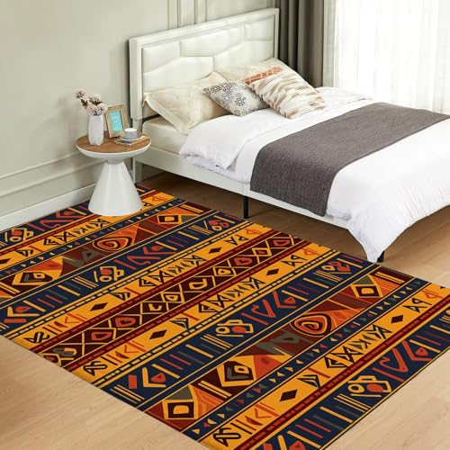 Tapis rayures africaines géométriques style ethnique rétro haut de gamme