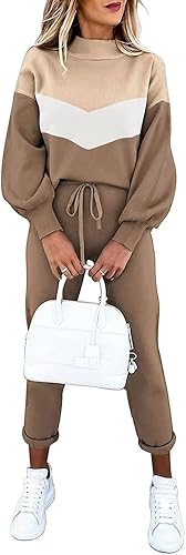 ETCYY NEW Women's 2 Piece Lounge Sets Outfits Long Sleeve Sweatshirt and Sweatpants Sweatsuit