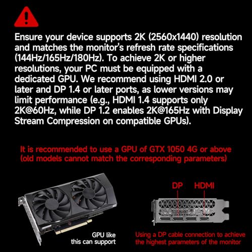 Monitor 27 Pollici 2k Curved Gaming Monitor 165hz, Schermo PC 2560x1440 (QHD), 1800r Computer Monitor, Tecnologia Freesync & Eye-Care, Supporto Hdmi, Dp - Monitor - Immagine 8