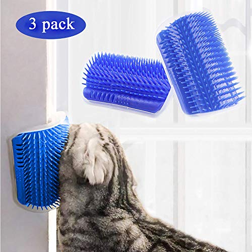 3 Pack Pet Brush Massage Perfect Tool for Cats with Long and Short Fur, Self Groomer Brush.