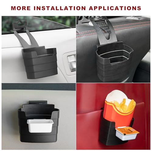 Porta Papas Fritas para Auto con Soporte de Salsa Negro miniatura 6