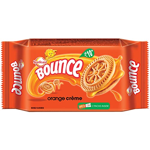 Image of Sunfeast Bounce Cream Tangy Orange, 82g Pack of 20