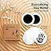 2-Pack Round Inkless Hand and Footprint Kit - Ink Pad for Baby Hand and Footprints - Dog Paw Print Kit,Dog Nose Print Kit - Baby Footprint Kit, Clean Touch Baby Foot Printing Kit(Jet Black)
