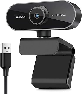 PIXELTECH Webcam for PC 1080P HD Web Cam with Noise Cancelling Microphone Web Camera USB Plug & Play for Windows MAC Laptop ZOOM WebEx Skype YouTube Studying Conference Gaming w Adjustable Clip