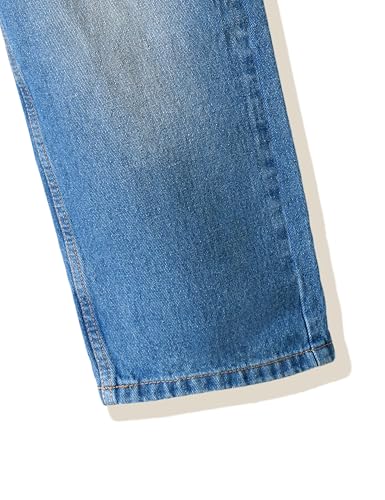 Image of Amazon Brand - Symbol Girls Cotton Wide Leg Fit Jeans | Casual Denim | Age 6-14 Years