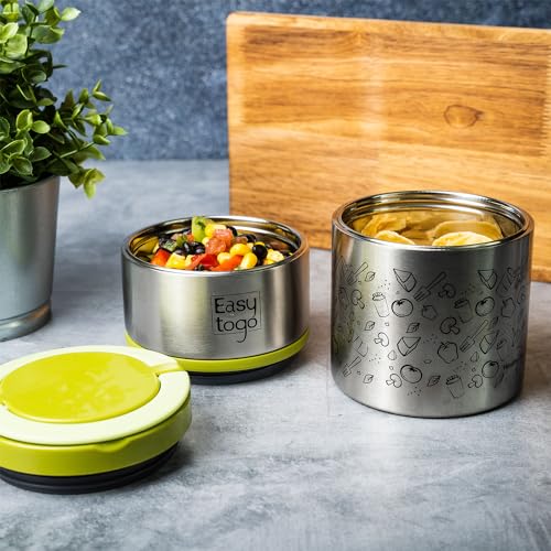 Image of Easy Togo Vacuum Insulated Stainless Steel 2 layer Lunch Box (Green)