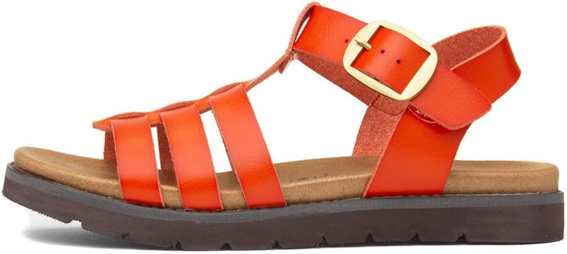 Heavenly Feet Saltwater Womens Orange Sandal