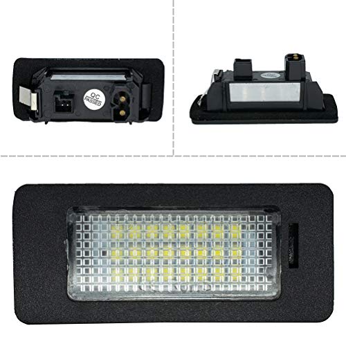AUTOXBERT 2PCS LED License Plate Light Lamp for BMW 1 3 5 X Series E82 E88 E90 E91 E92 E93 E39 E60 E61 X1 X3 X5 X6 Rear Tag Lights Assembly Replacement, 6000K Xenon White&Error Free by AUTOXBERT - Image 3