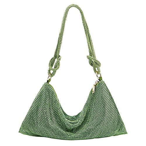 DingdandanDuo Strass Hobo Bag for Women Chic Evening Handbag Shiny Purse for Travel Vacation 2022, sac à main scintillant diamant sac à main strass sacs à main Cover