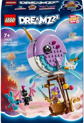 LEGO DREAMZzz Izzie'nin Deniz Gergedanı Sıcak Hava Balonu 71472 – 7 Yaş ve Üzeri Çocuklar için Yılbaşı Hediyesi Fikri, Deniz Hayvanı İçeren Koleksiyonluk Yaratıcı Oyuncak Yapım Seti (156 Parça) - Görsel 3