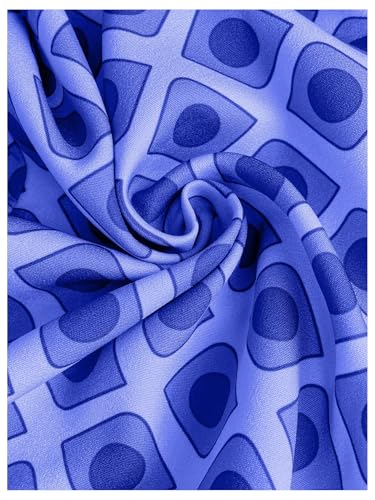 MakeMeChic Women's Geo Pattern High Waist Trousers Straight Leg Office Dress Pants4