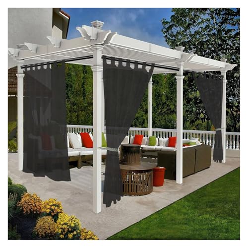 Cortinas pergolas exterior impermeables para proteger muebles de terraza del sol y lluvia 2