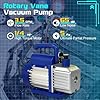 ZENY 3.5CFM Single-Stage 5 Pa Rotary Vane Economy Vacuum Pump 3 CFM 1/4HP Air Conditioner Refrigerant HVAC Air Tool R410a 1/4 Flare Inlet Port, Blue #4