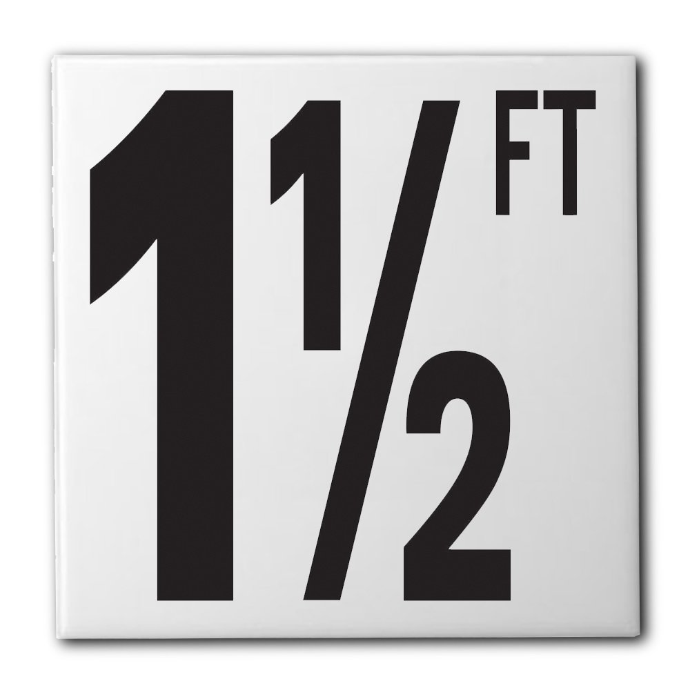 Ceramic Swimming Pool Waterline Depth Marker 