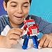 Transformers EarthSpark Optimus Prime Battle Trailer Playset with Action Figure, Lights and Sounds, Electronic Truck Toys for Kids 6 and Up