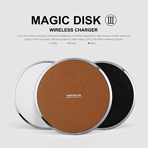 Nillkin Magic Disk III Leather Coated Qi Wireless Charger Dock Station – Brown
