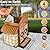 TayePin Bird Feeders for Outdoors Hanging, Metal Wild Bird Feeders with Double Suet Cage, 4LBS Large Capacity for Outside Garden Waterproof, ldeal Gifts for Birds Feeding Finch Cardinal, Brown