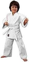 ProForce 6oz Lightweight Traditional Karate Gi Uniform White - Flexible Sparring Set with Belt