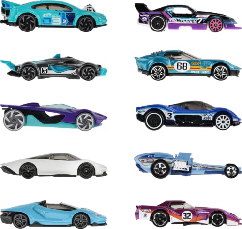 Image of Hot Wheels 10-Pack of Toy Race Cars (Styles May Vary)