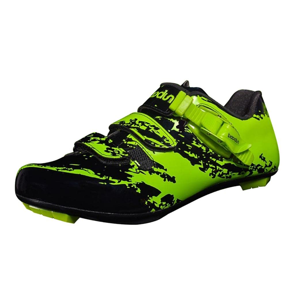 CALANDIS Men Road Cycling Shoes Bike Bicycle Biking Shoe Sneaker Wide Feet Green 44 | Men | Cycling Shoes & Shoe Covers