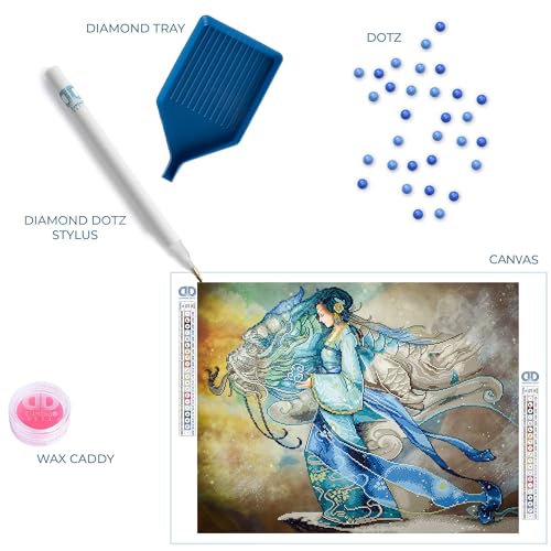 Image of DIAMOND DOTZ Dragon Princess Diamond Painting Kit for Adults with Gems