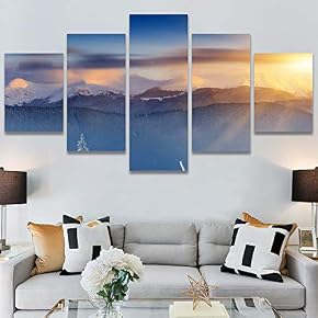 SIGNWIN 5 Panel Canvas Wall Art Modern Art...