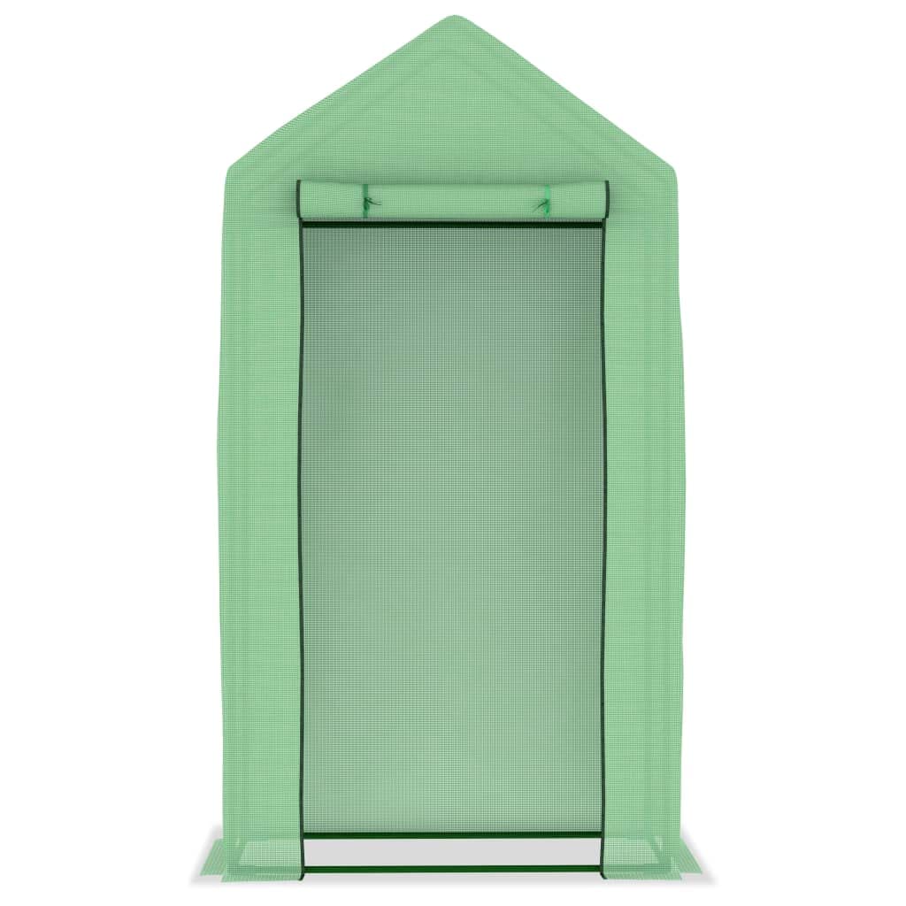 Mangloder - Invernadero con estructura de acero, 0,5 m², 100 x 50 x 190 cm, tienda de campaña con malla de polietileno de 170 g/m², para balcón, terraza, vivero y protección de plantas