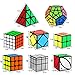 Speed Cube Set, Libay Magic Cube Bundle 2x2 4x4 Pyramid Megaminx Skew Mirror Ivy Sticker Cube Puzzle Collection Toy Puzzles Cube for Kids and Adults Set of 8