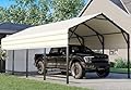 ADVANCE OUTDOOR Metal Roof Carport Kits 10x20 Heavy Duty Steel Car Canopy Hard Top Garage