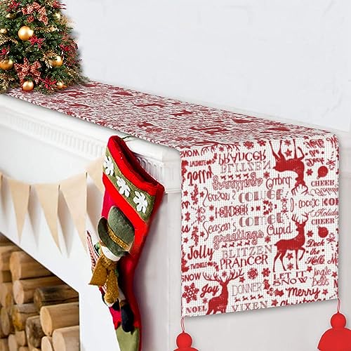 Chemin de table motif ours sauvage et cerf à offrir pour une décoration de Noël rustique