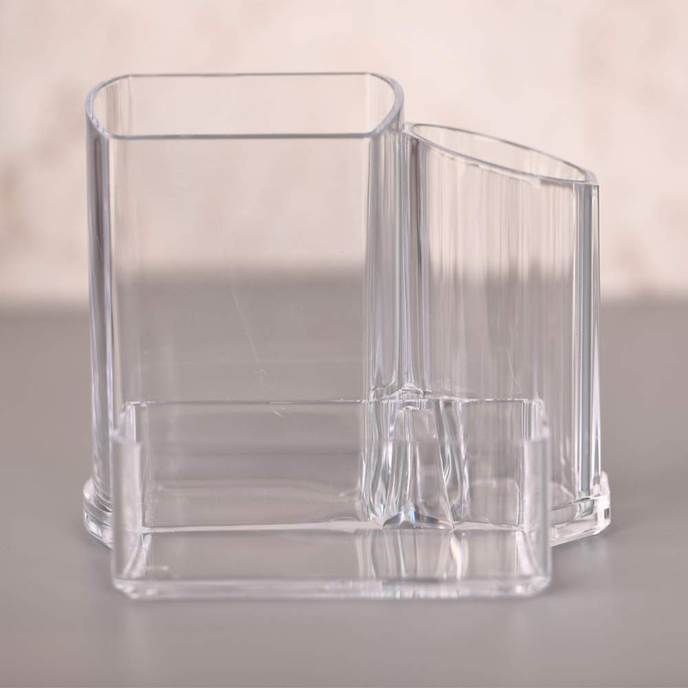 Porta pennelli Organizer per Trucco 3 Sezioni Supporto Acrilico per Cosmetici per Trucco, Casa, Ufficio, Bagno