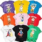 Seven Dwarfs New Matching Shirts, 14 Different Character Designs T-Shirts for Halloween, Family and Friends Matching Outfits for Adults, Kids & Toddlers Multi