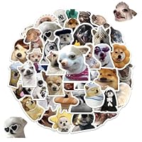 60 Pcs Cute Funny Stickers Set, Waterproof Stickers for Dog, Self Adhesive Dog Sticker, Aesthetic Decals for Love Dogs Water Bottles Scrapbook Laptop Computer