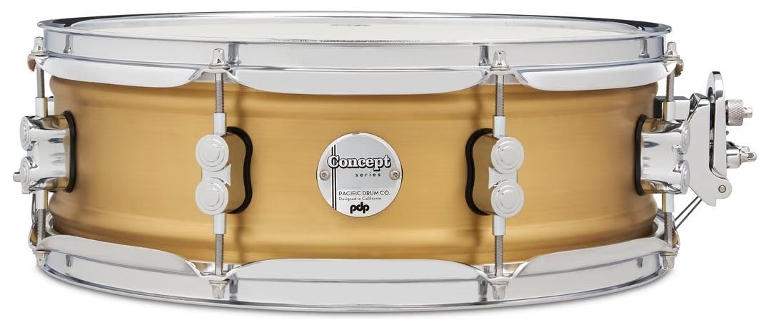 Pacific Drums Serie Concept: rullante in metallo 14"x5", 1,2 mm ottone naturale satinato spazzolato