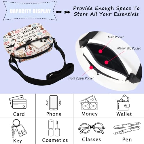 ENSIANTH Princess Inspired Crossbody Purses Bag Polynesian Princess Gift Princess Lover Gift Maui Hei Hei Princess Fan Bag (Mo HengCB)3