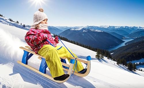 Slittino pieghevole in legno, portata 130 kg