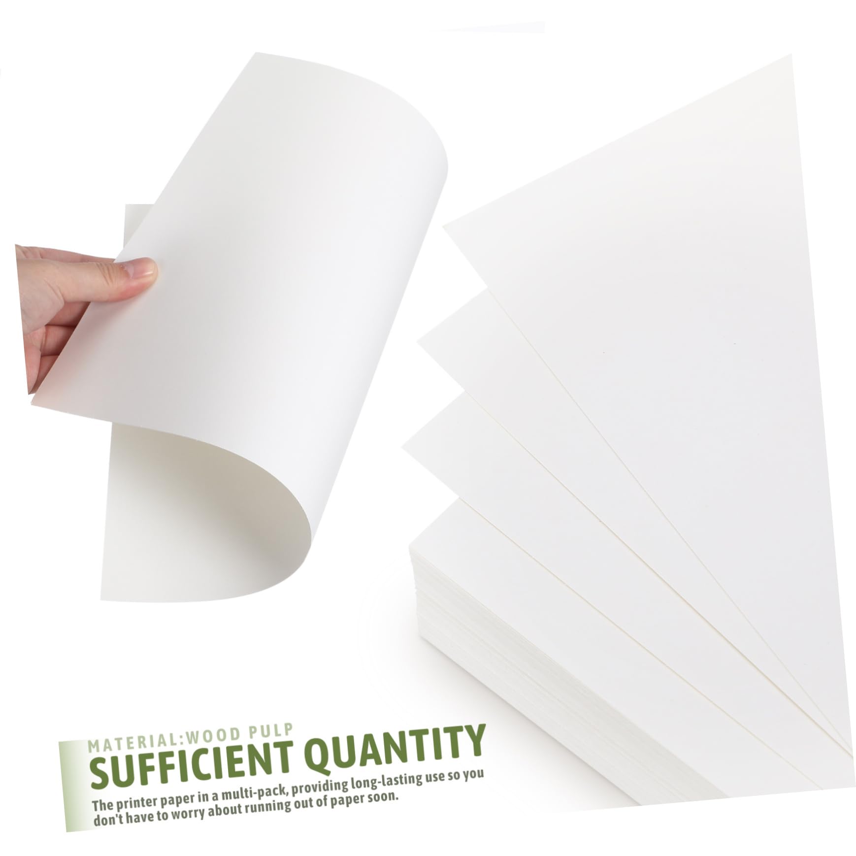 Lurrose Papier A4 Multi-Usages 100 Feuilles Papier d'Imprimante Vierge Compatible Imprimantes Fournitures de Bureau