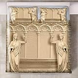 HYBWSO Funda nórdica Impresa en 3D Estatua de la Diosa Caqu