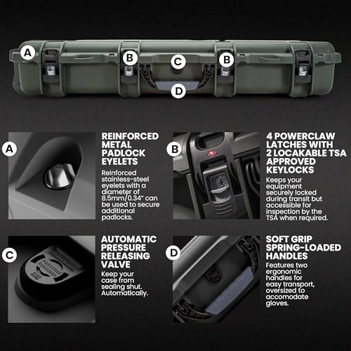 Image of NANUK Hard Case with Foam & Wheels - 30 inch to 55 inch Long, Customizable Foam Insert, IP67 Waterproof & Crushproof, Rugged Construction for Ultimate Protection, Made in Canada
