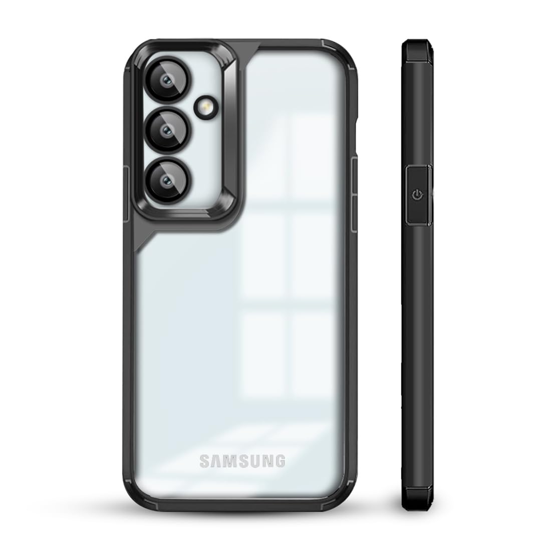 KARWAN®️Designed for Samsung S23FE Case Cover | Hard Plastic Back Cover Compatible with Samsung S23FE (TPU+Polycarbonate ||Electroplated Chrome| Black (B0D2LDJY3Z) Amazon Price History, Amazon Price Tracker
