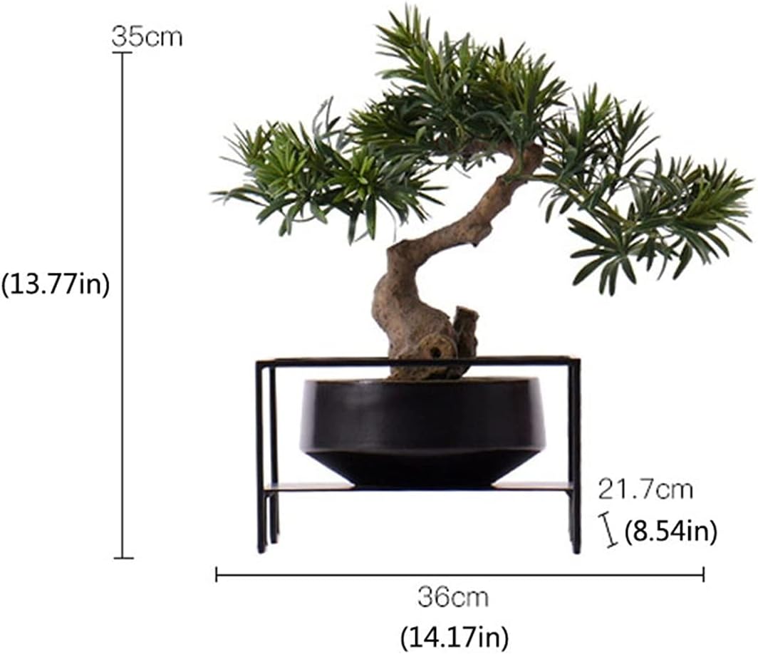 Simulated Tree New Chinese Style Welcome Pine Simulation Tree Outdoor Garden Home Office Decoration Small Simulation Tree Artificial Bonsai Potted Plant Simulation Tree image 2