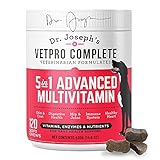 VetPro Dog Vitamins and Supplements - Pet Multivitamins with Probiotics, Glucosamine for Hip and Joint Health, Immune System Support, Allergy Meds - 5 in 1 Chewable Multivitamin for Puppy to Senior