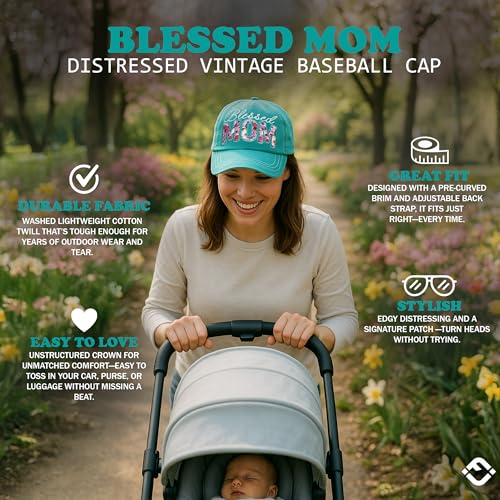 Image of Funky Junque Womens Baseball Cap Distressed Vintage Unconstructed Embroidered Dad Hat