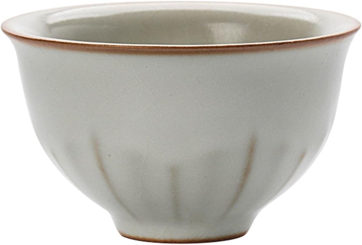 RETORO Tea cups 2PC Antique Pottery Tea Cup Creative Printing Blessed Ceramic Hat Cup Tea Set Tea Ceremony Accessories