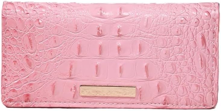 Women's Colourful Wallet with Coin Pockets Leather Purse Female Ladies Wallets Long Money Bag, Rose Blue, M, Casual