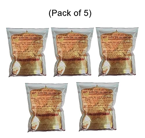 Polvo de Henna Herbal Gujrati Tna Hina Natural Negro 50g x5 miniatura 2