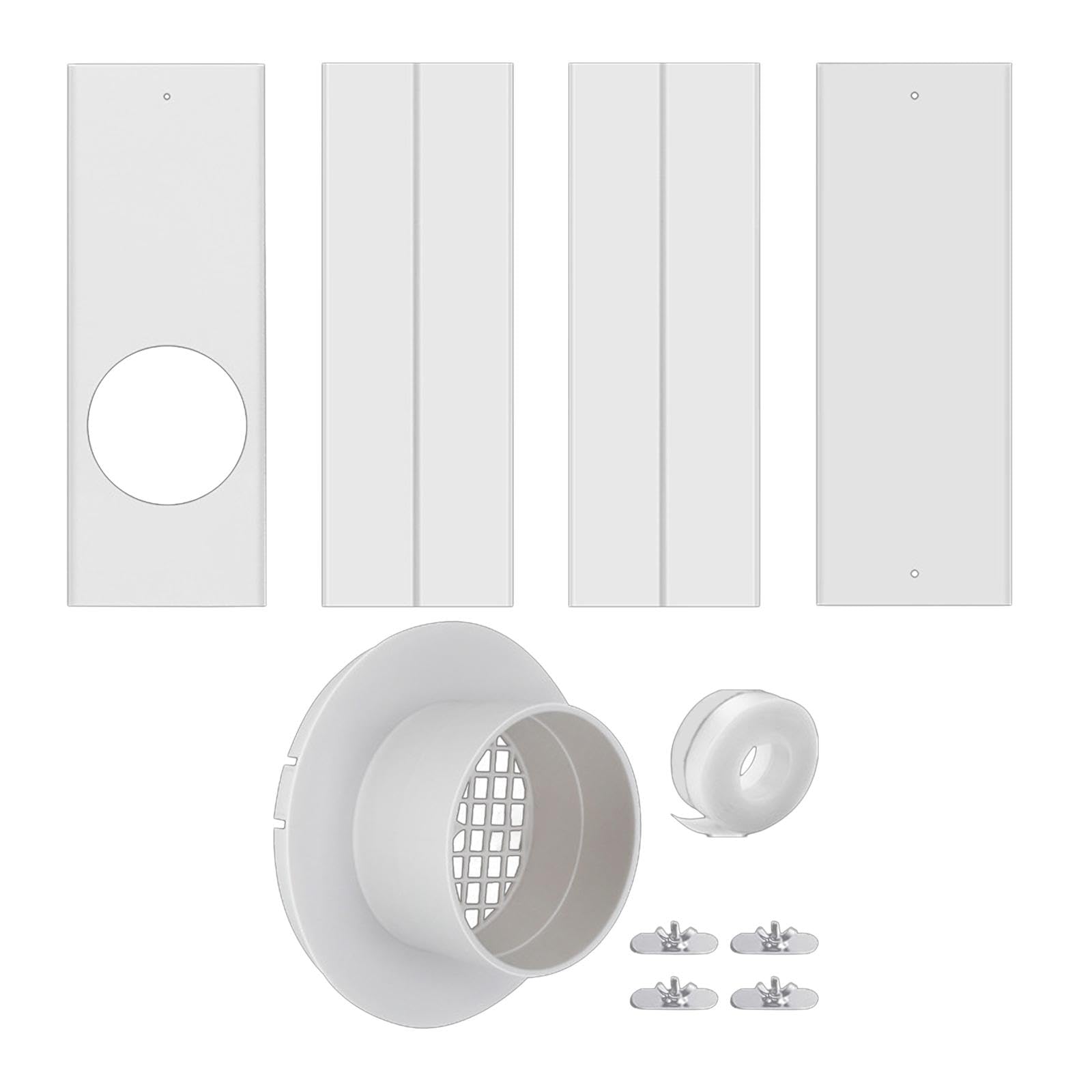 Kits de Placas de Sellado para Unidades de Aire Acondicionado Portátiles, Ventanas Correderas Y Ventanas Batientes, 4 Pulgadas 10 Uds.