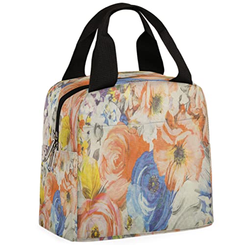 Macro Abstract Flowers Insulated Lunch Bag Women Reusable Lunch Tote Bag For Men Adult Leakproof Cooler Lunch Box For Work Office Picnic Travel #TOP5