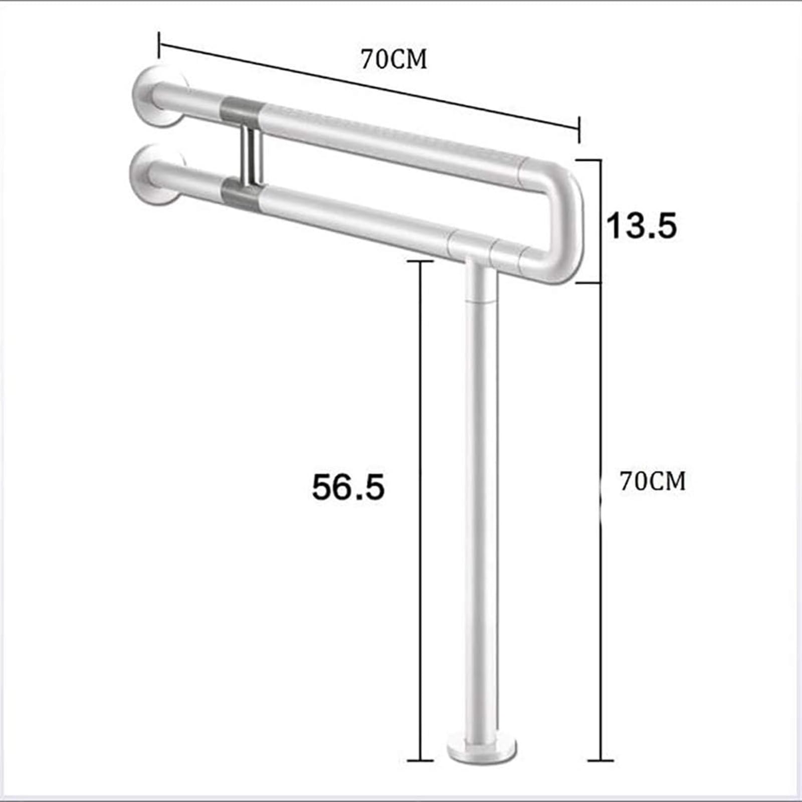 Pasamanos de Seguridad para Ducha, Barras de Apoyo para baño, Barra de Apoyo para Asiento de baño Antideslizante, Brazo abatible para bañera